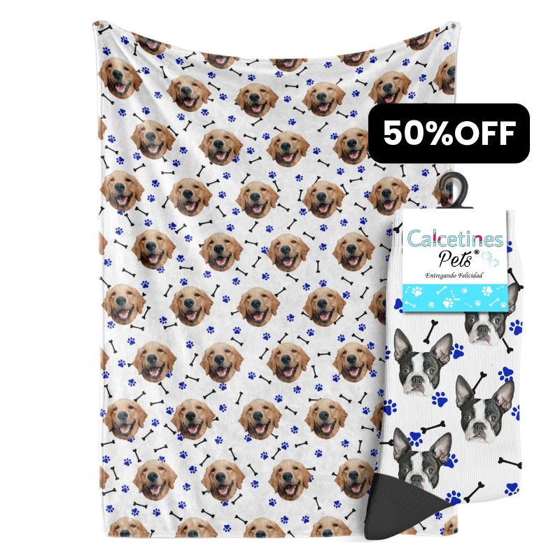 Manta + Calcetines al 50%OFF personalizados